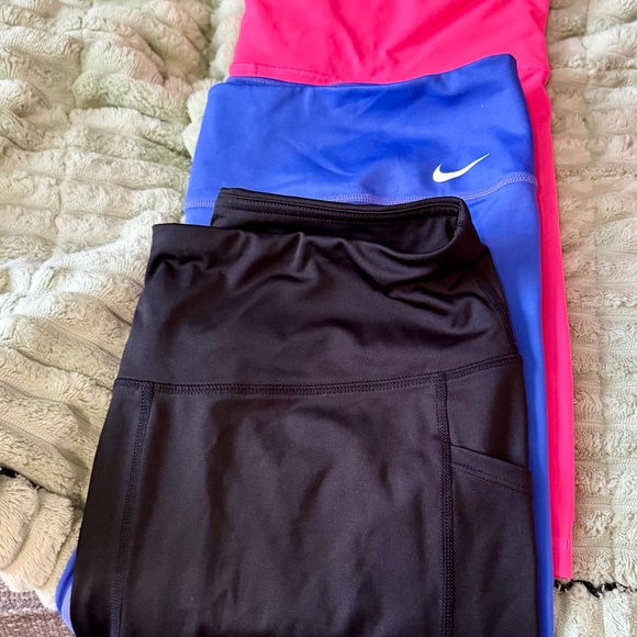 Trio - work out Shorts. Black, Blue, and Pink - Picture 1 of 4